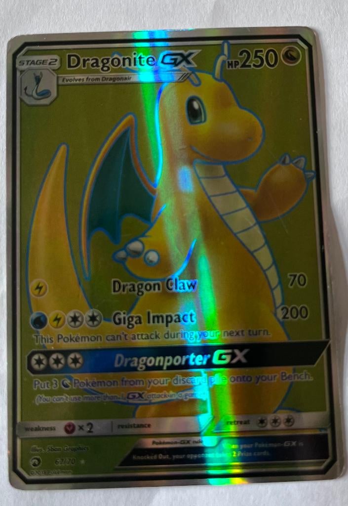 pokemon kaart dragonite, Ophalen of Verzenden, Zo goed als nieuw