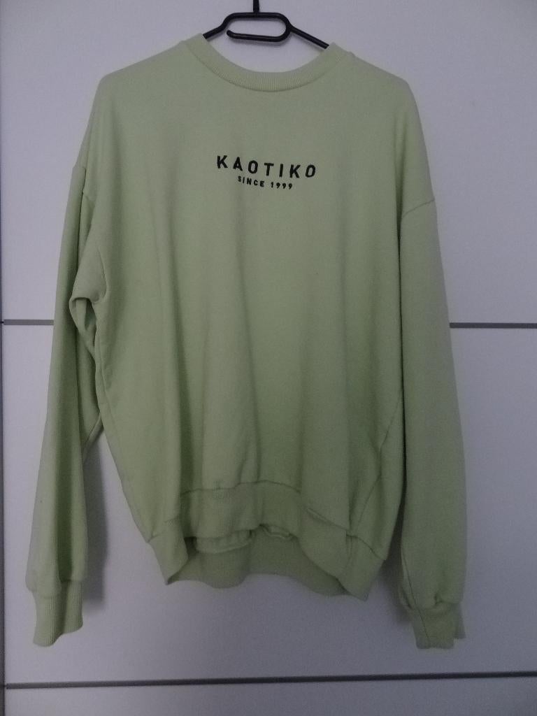Longsleeve in lime groen van Kaotiko maat S, Kleding | Dames, Truien en Vesten, Ophalen of Verzenden, Zo goed als nieuw, Groen