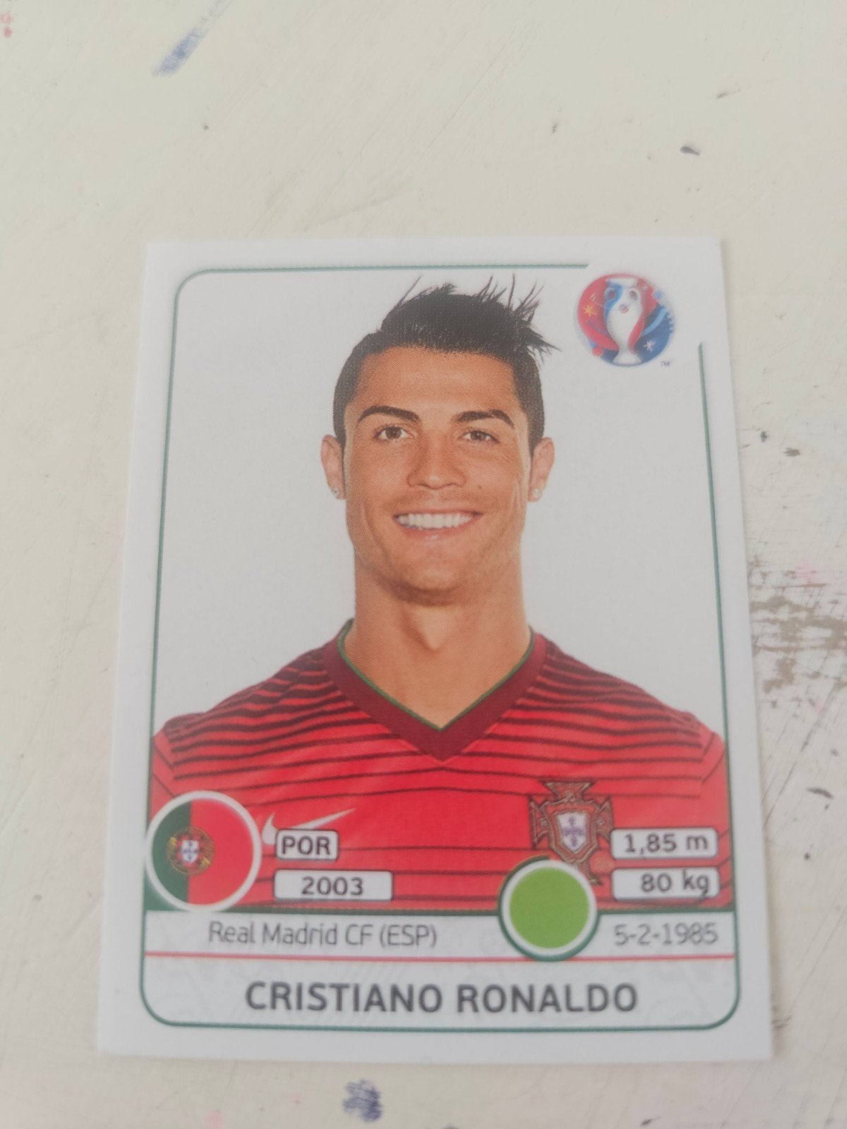 Panini Euro 2016 Ronaldo, Ophalen of Verzenden, Nieuw, Buitenlandse clubs, Poster, Plaatje of Sticker