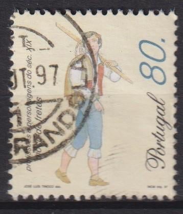 Portugal 1996 Verkoper Klederdracht, Postzegels en Munten, Postzegels | Thematische zegels, Verzenden, Gestempeld, Overige thema's