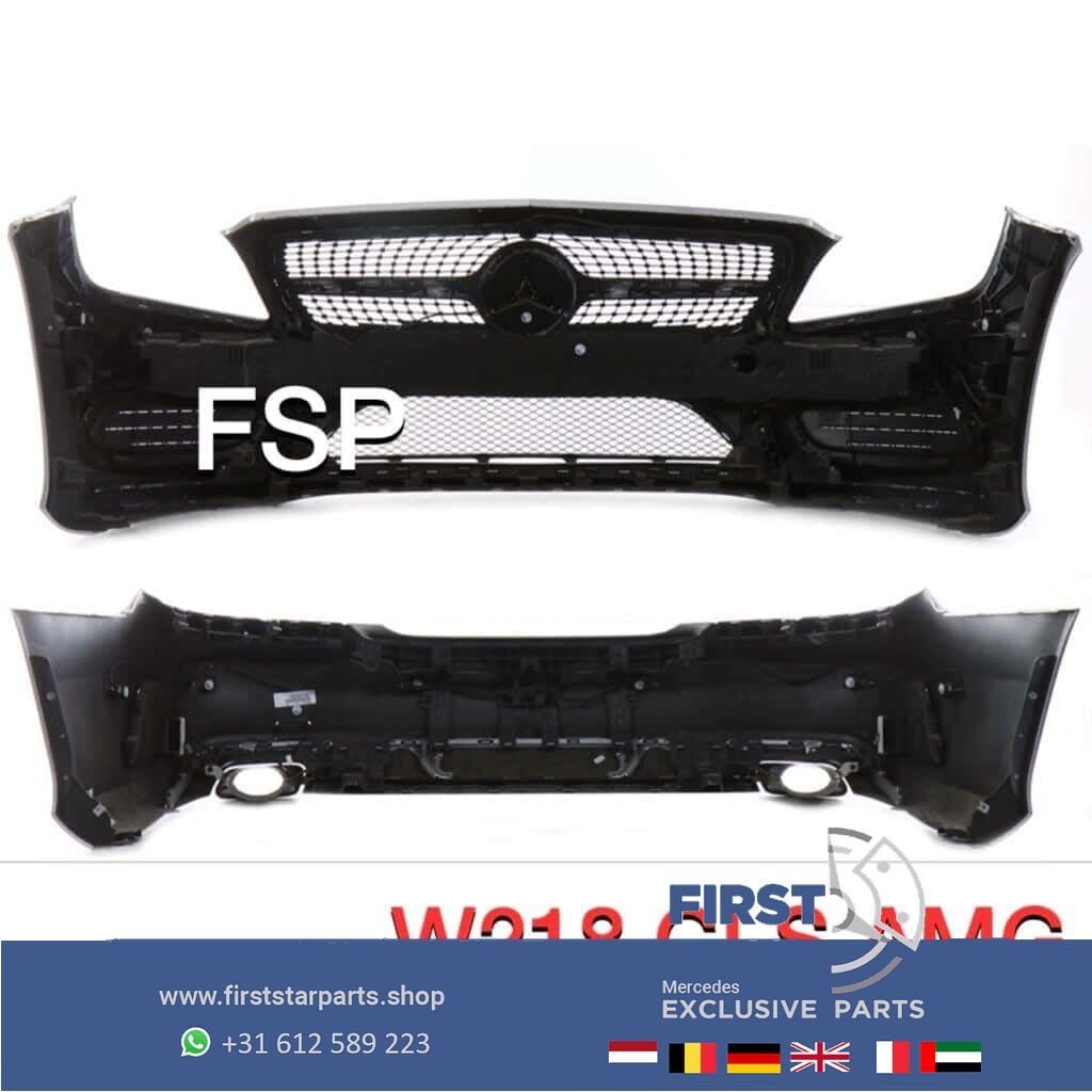 W218 CLS AMG Pakket origineel Mercedes Voorbumper + Achterbu, Gebruikt, -, Ophalen of Verzenden, Bumper
