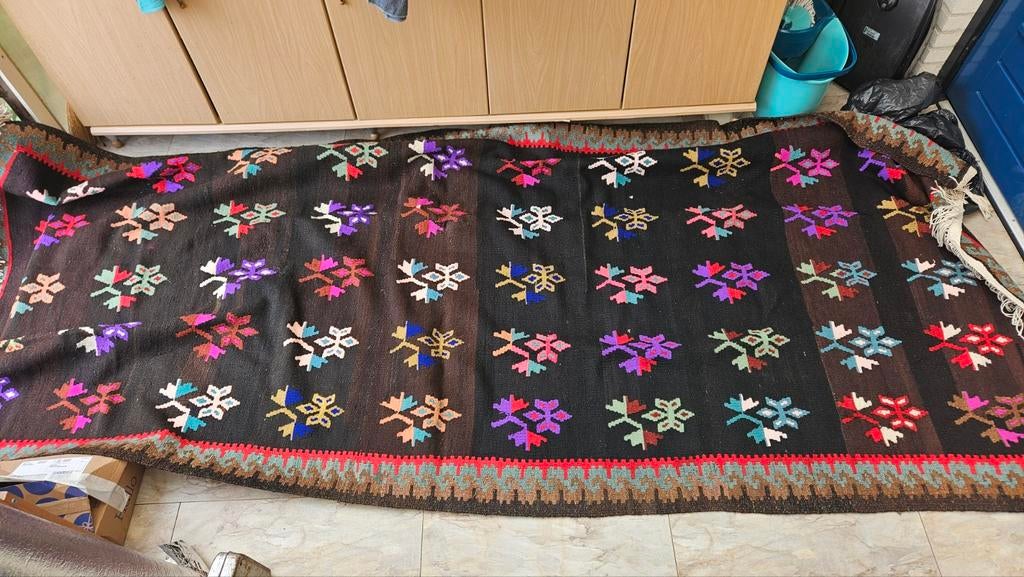 Turkse Vintage Handgeweven Vloerkleed 50 jaar oud., Ophalen