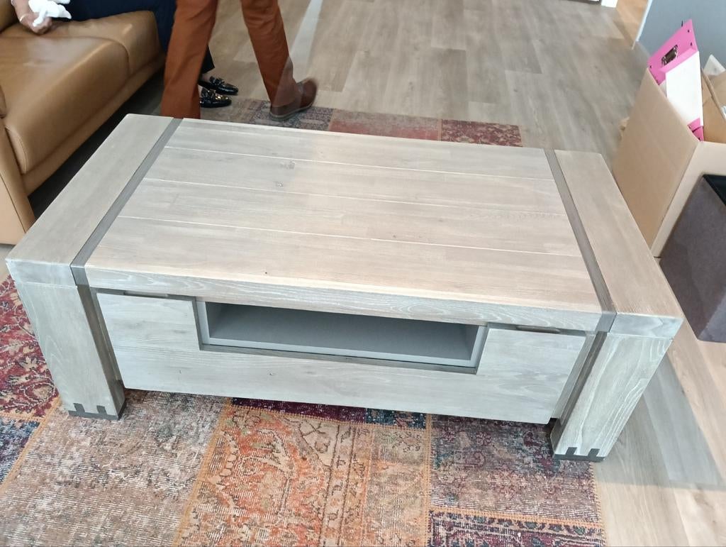 Mooie salontafel met lade aan 2 kanten open te maken, Huis en Inrichting, Tafels | Salontafels, Ophalen, 100 tot 150 cm, 50 tot 100 cm