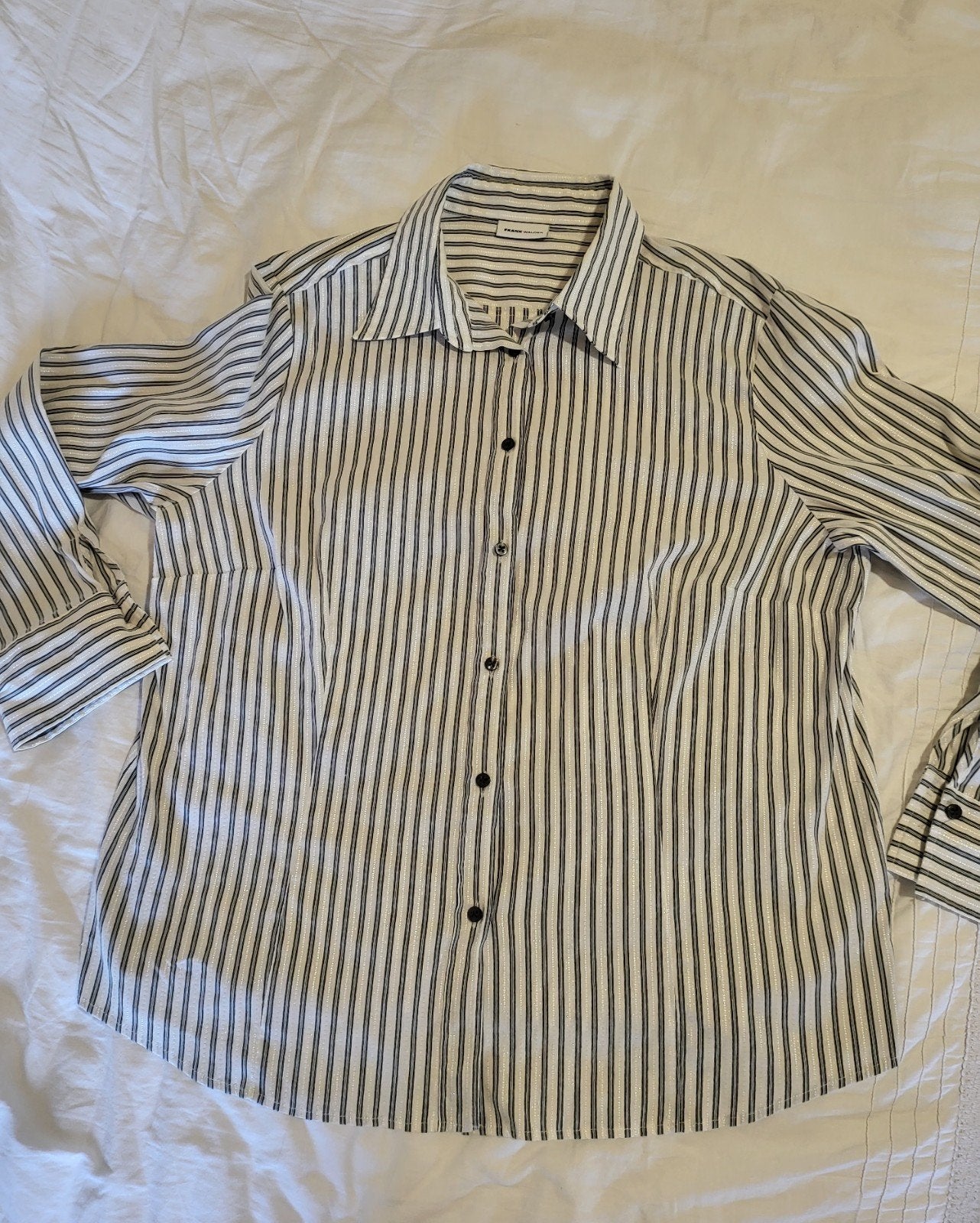 Frank Walder Damesblouse - Gestreept met Glinstering, Meerkleurig, Maat 46/48 (XL) of groter, Ophalen of Verzenden, Zo goed als nieuw
