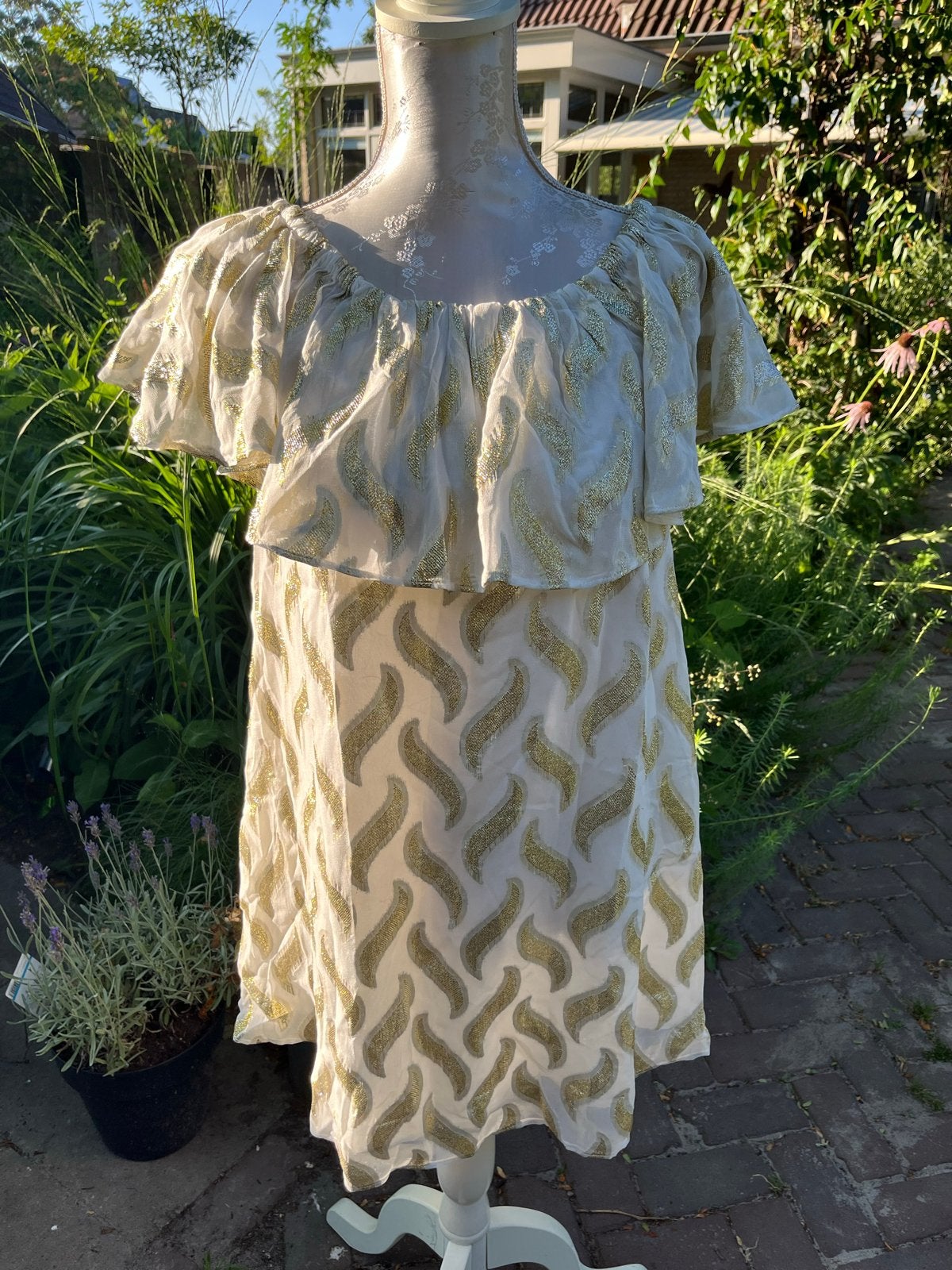 H&M Gouden Glitter Jurk Maat M, Kleding | Dames, Jurken, Maat 38/40 (M), Meerkleurig, Nieuw, Ophalen of Verzenden