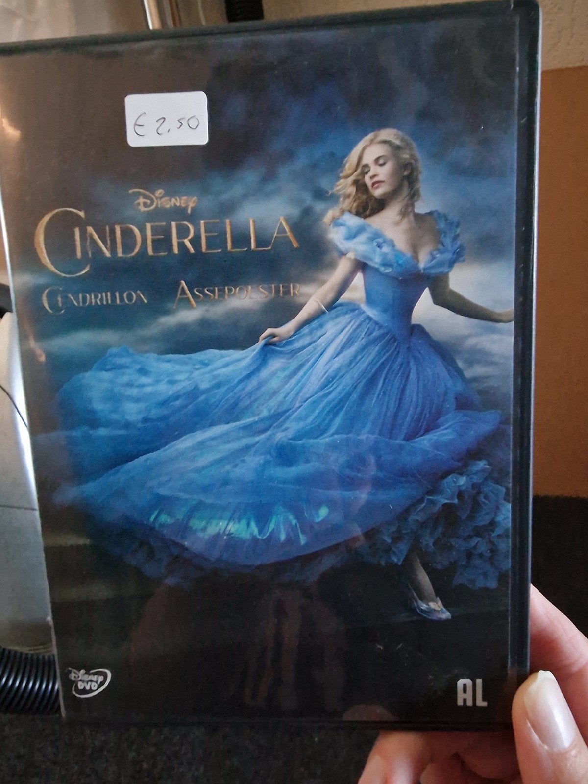 Disney Cinderella DVD (2015) met Frozen Fever, Extra's, Alle leeftijden, Ophalen of Verzenden, Gebruikt