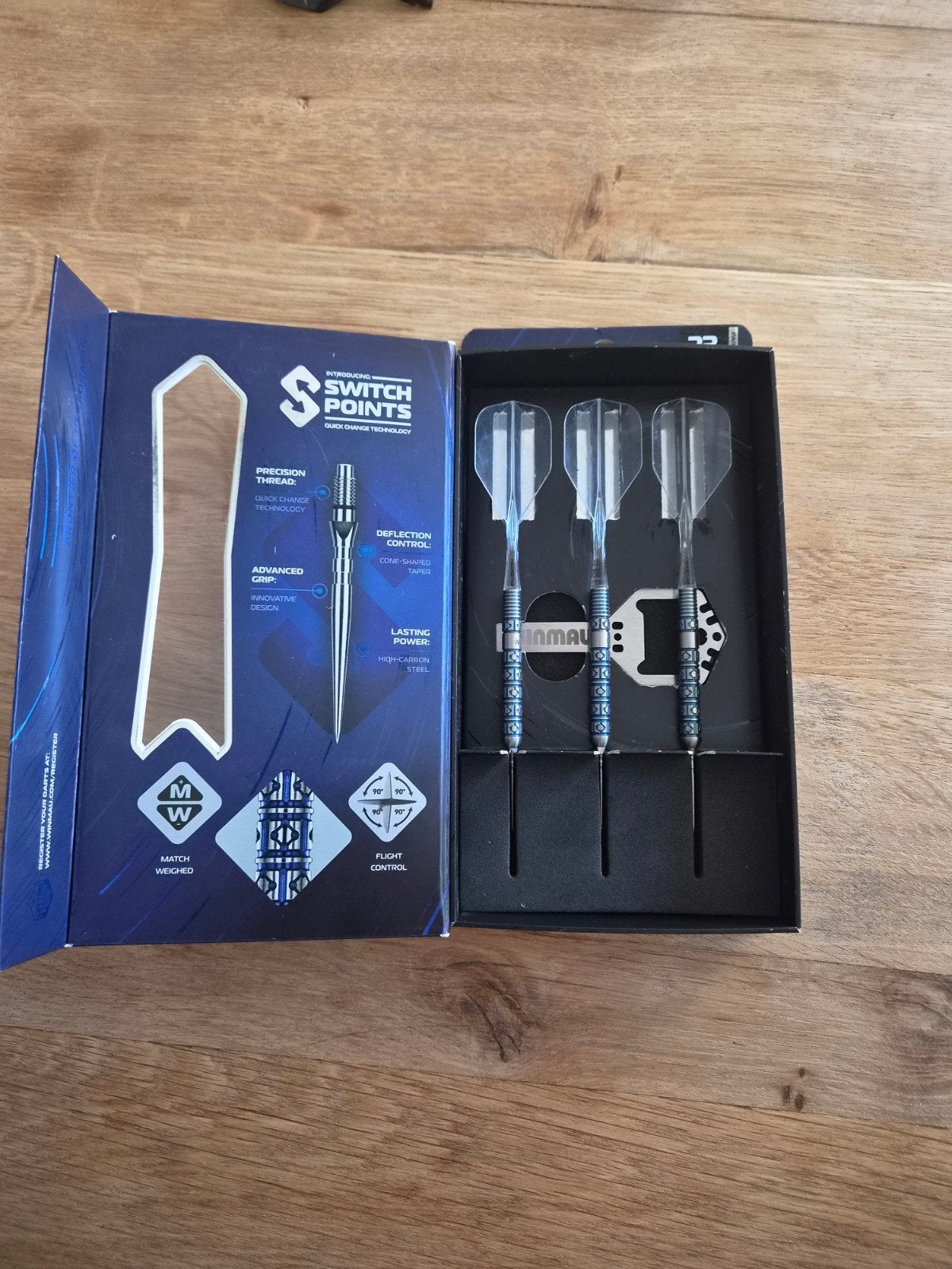 Nieuwe Winmau Switch Points Darts - 23g Steel Tip, Ophalen of Verzenden, Zo goed als nieuw, Pijlen