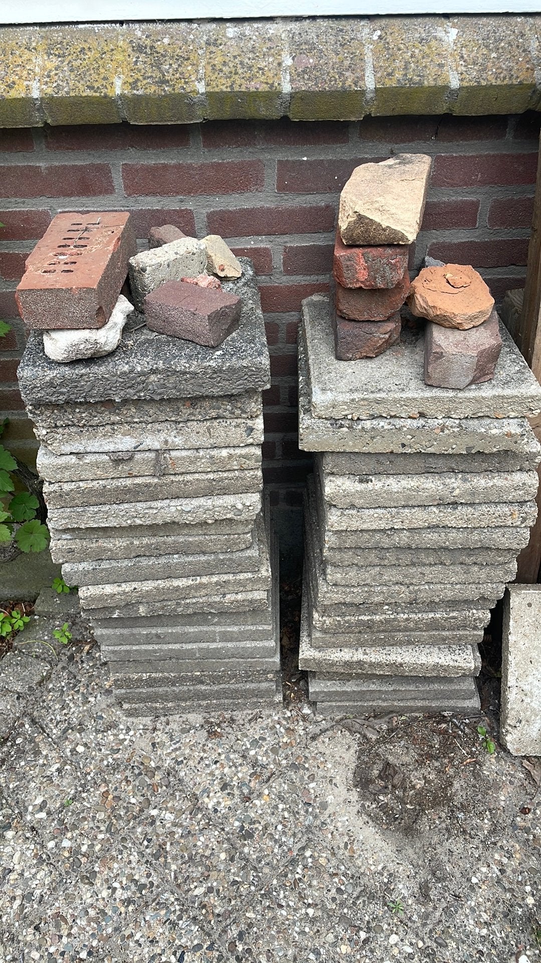 Ca 45 stoeptegels 30x30, Tuin en Terras, Ophalen, Gebruikt, Minder dan 5 m², Beton