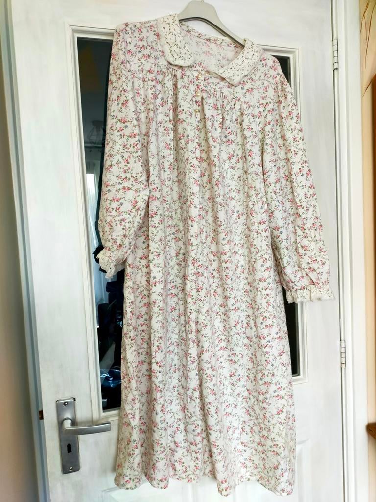 VINTAGE NACHTJAPON RETRO BOHO HIPPIE FLOWER POWER 80 90, Vintage, Ophalen of Verzenden, Zo goed als nieuw, Overige typen