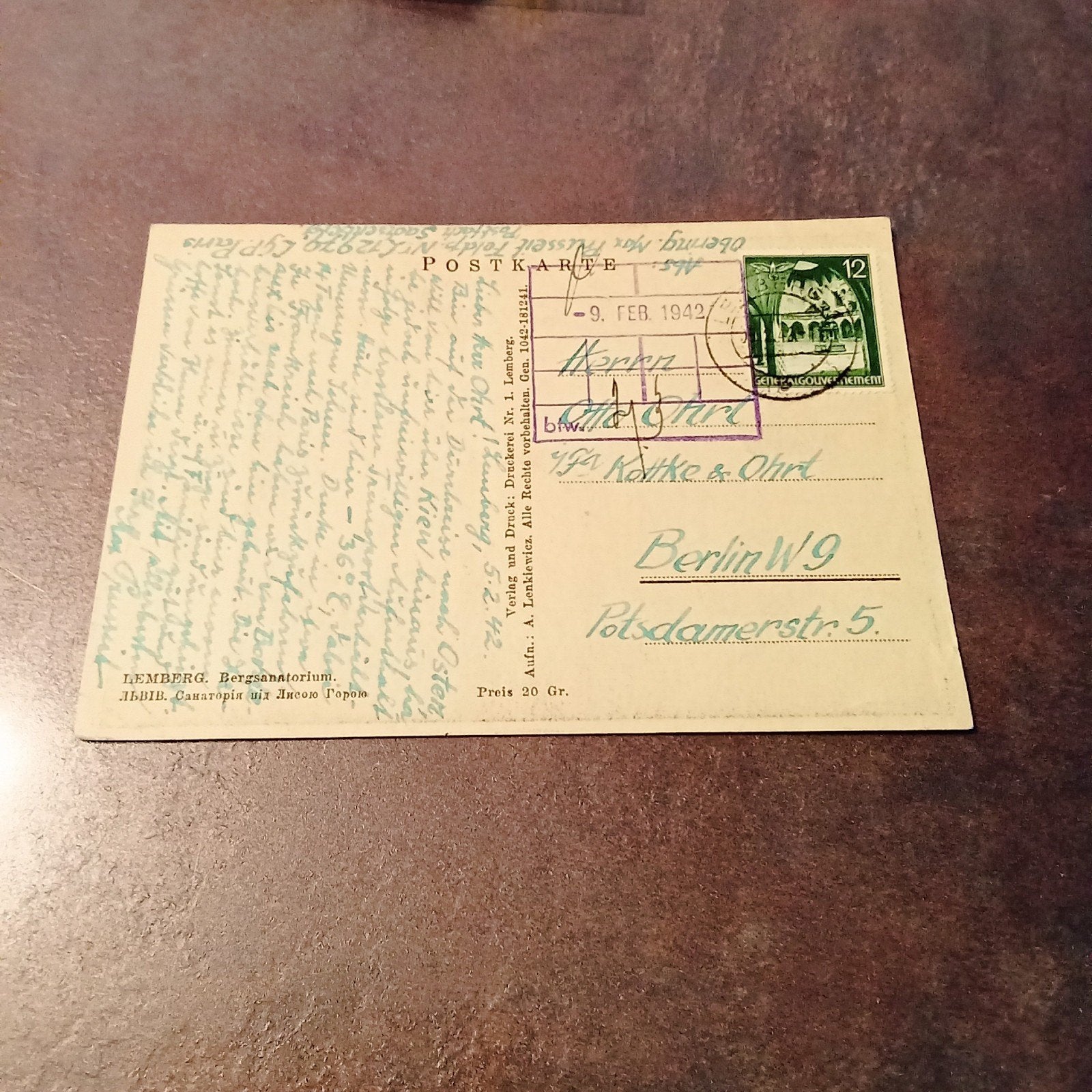 veldpostbrief met nummer 1942 info op kaart historisch., Ophalen of Verzenden, Duitsland