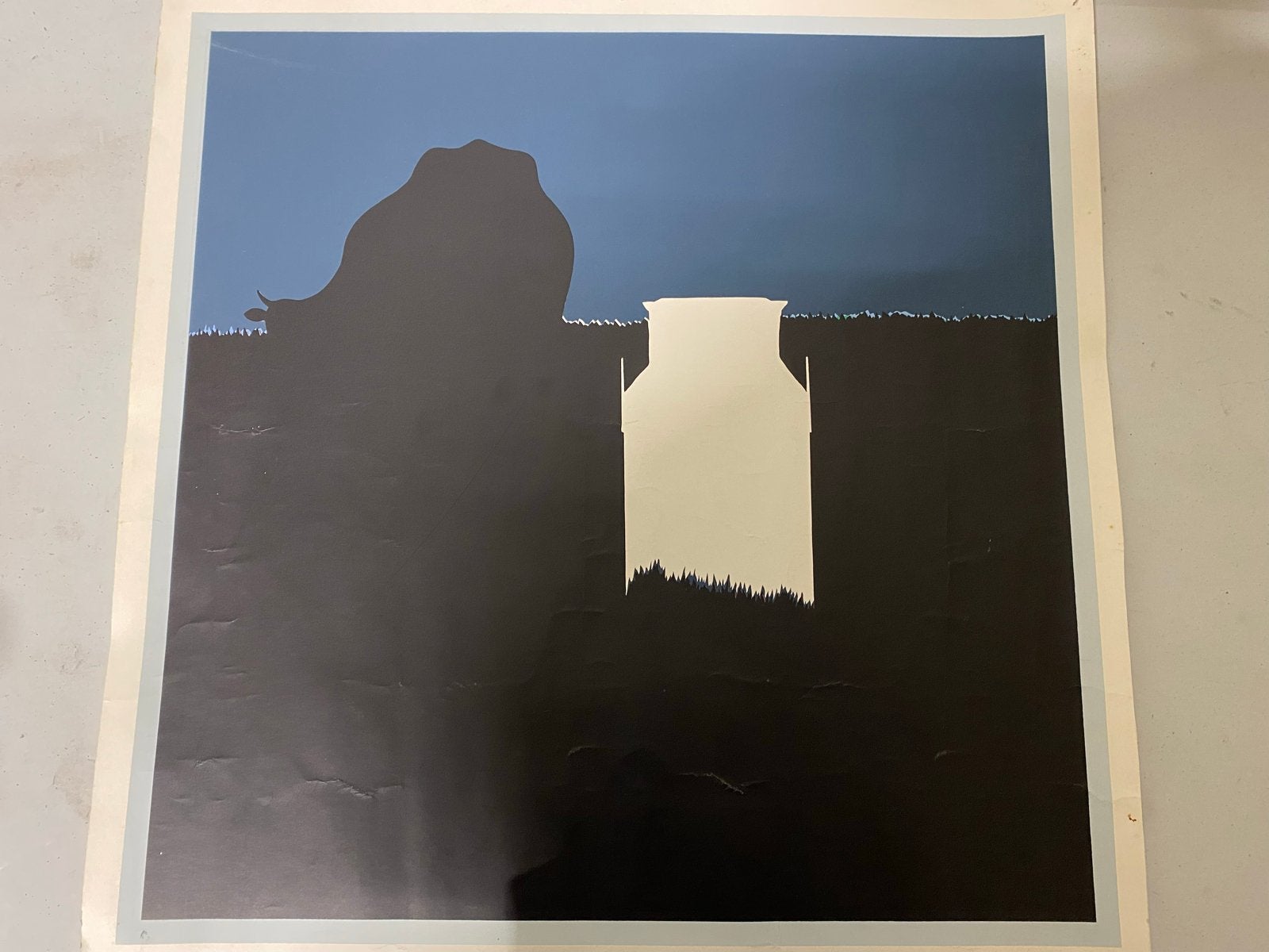 Zeefdruk Han Jansen, Ophalen, 1950 - 1999, Origineel, Landschap