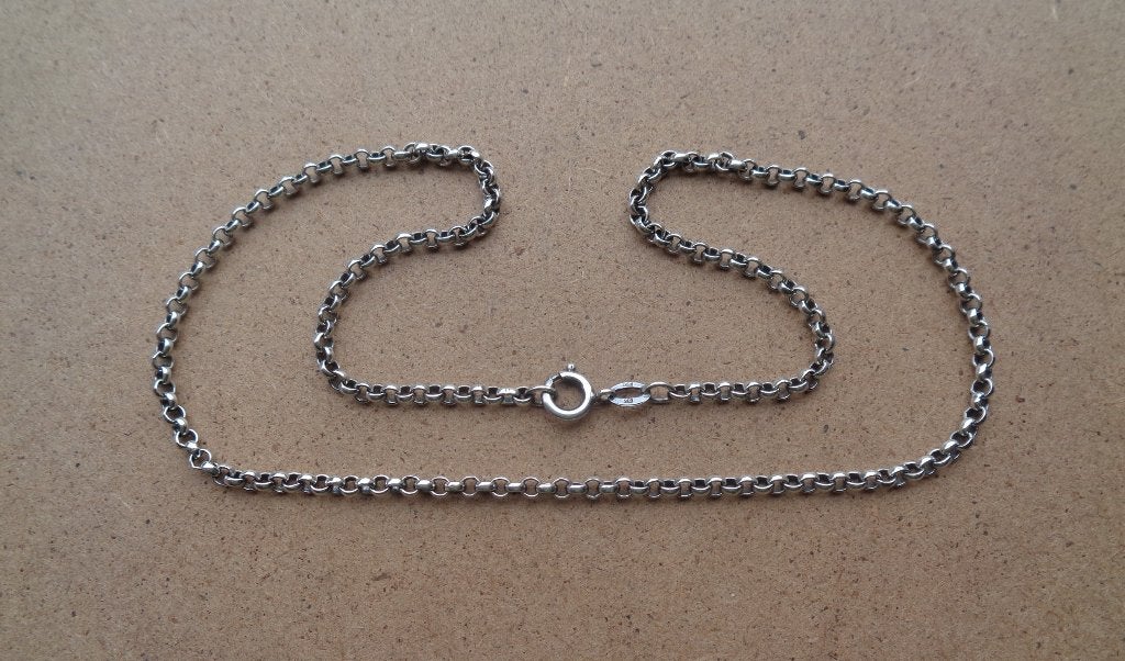 zilveren jasseron ketting [735], Verzenden, Zo goed als nieuw, Zilver, Zilver