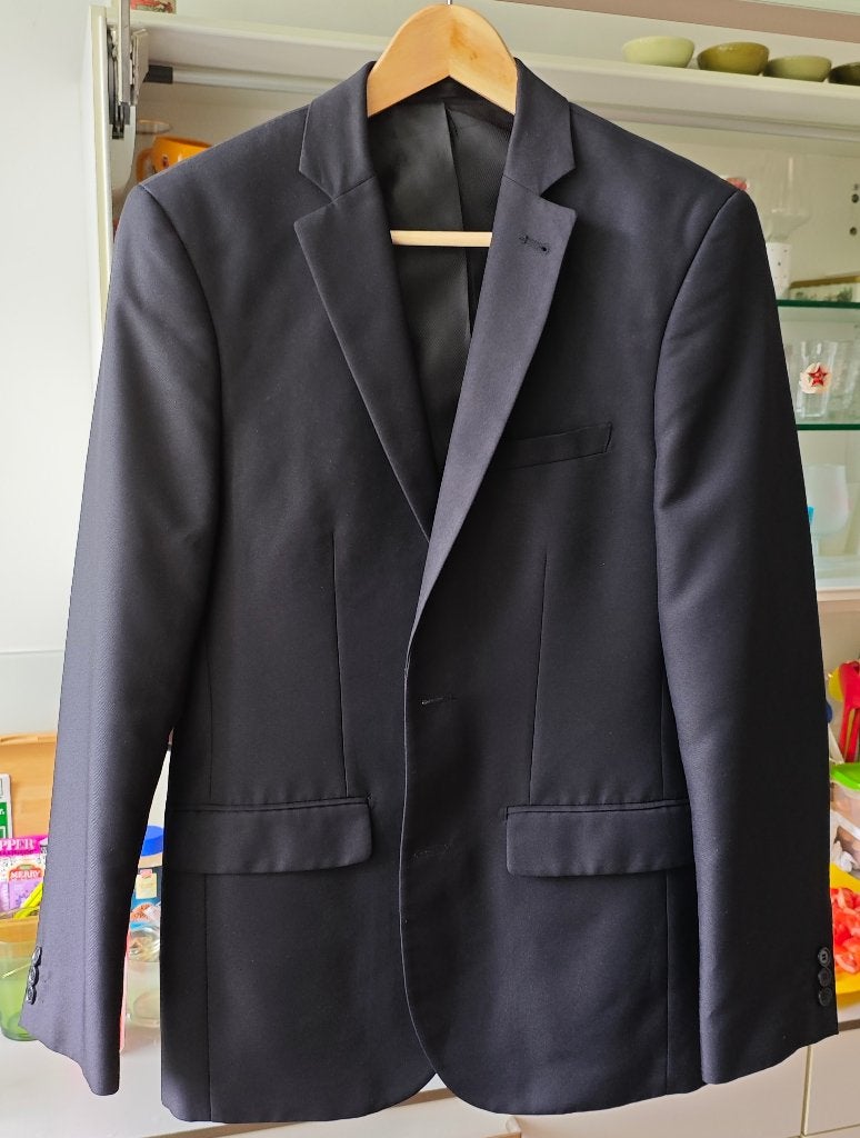 Zwarte blazer - Maat 46 (S), Kleding | Heren, Kostuums en Colberts, Cedar Wood State, Zwart, Ophalen of Verzenden, Zo goed als nieuw