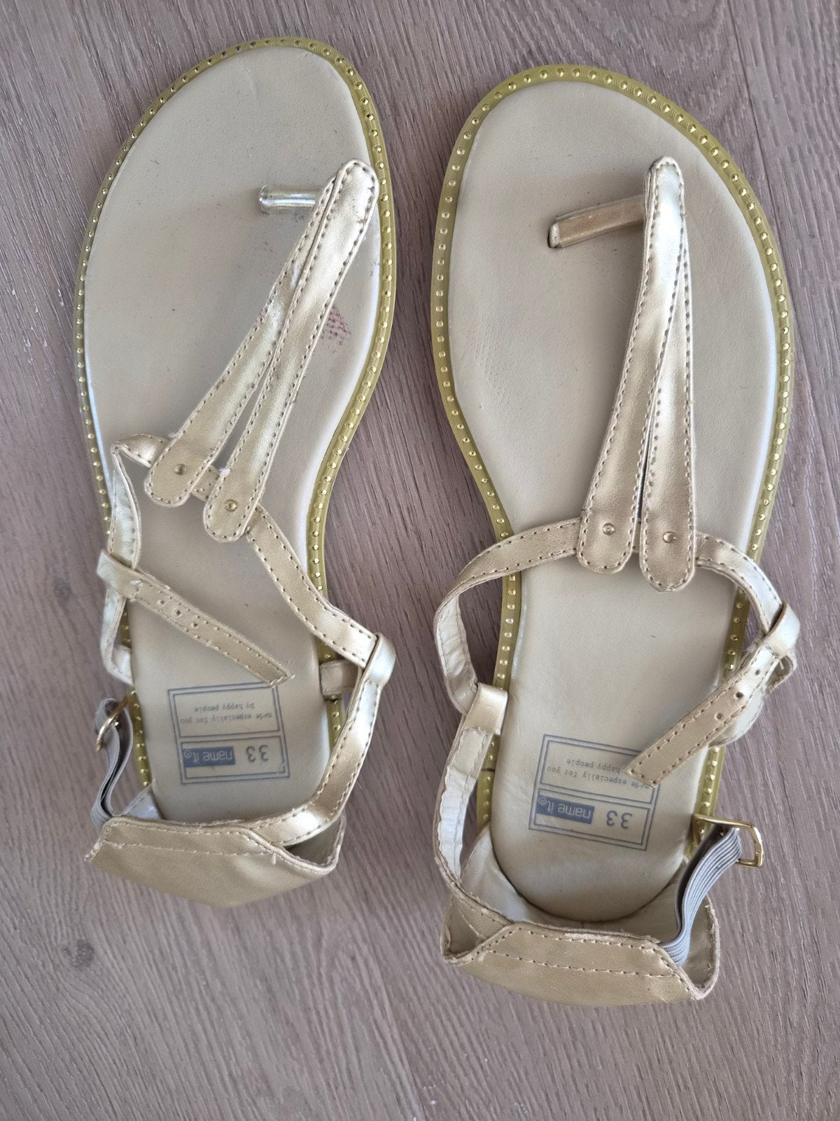 Gouden sandalen van Name It maat 33, Kinderen en Baby's, Kinderkleding | Schoenen en Sokken, Meisje, Nieuw, Ophalen of Verzenden