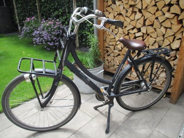 cortina damesfiets/ transportfiets blauw, 28 inch, Fietsen en Brommers, Gebruikt, Versnellingen, 56 cm of meer, Trommelrem