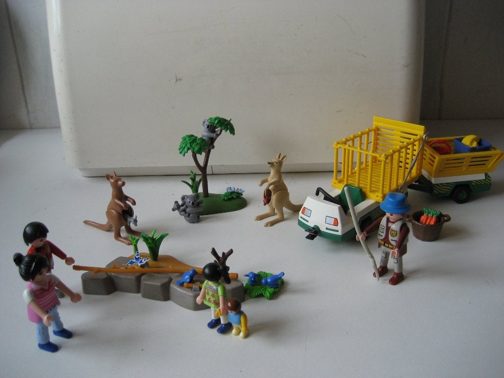 playmobil familie bij de koala's kangoeroes verzorger  auto, Ophalen of Verzenden, Zo goed als nieuw