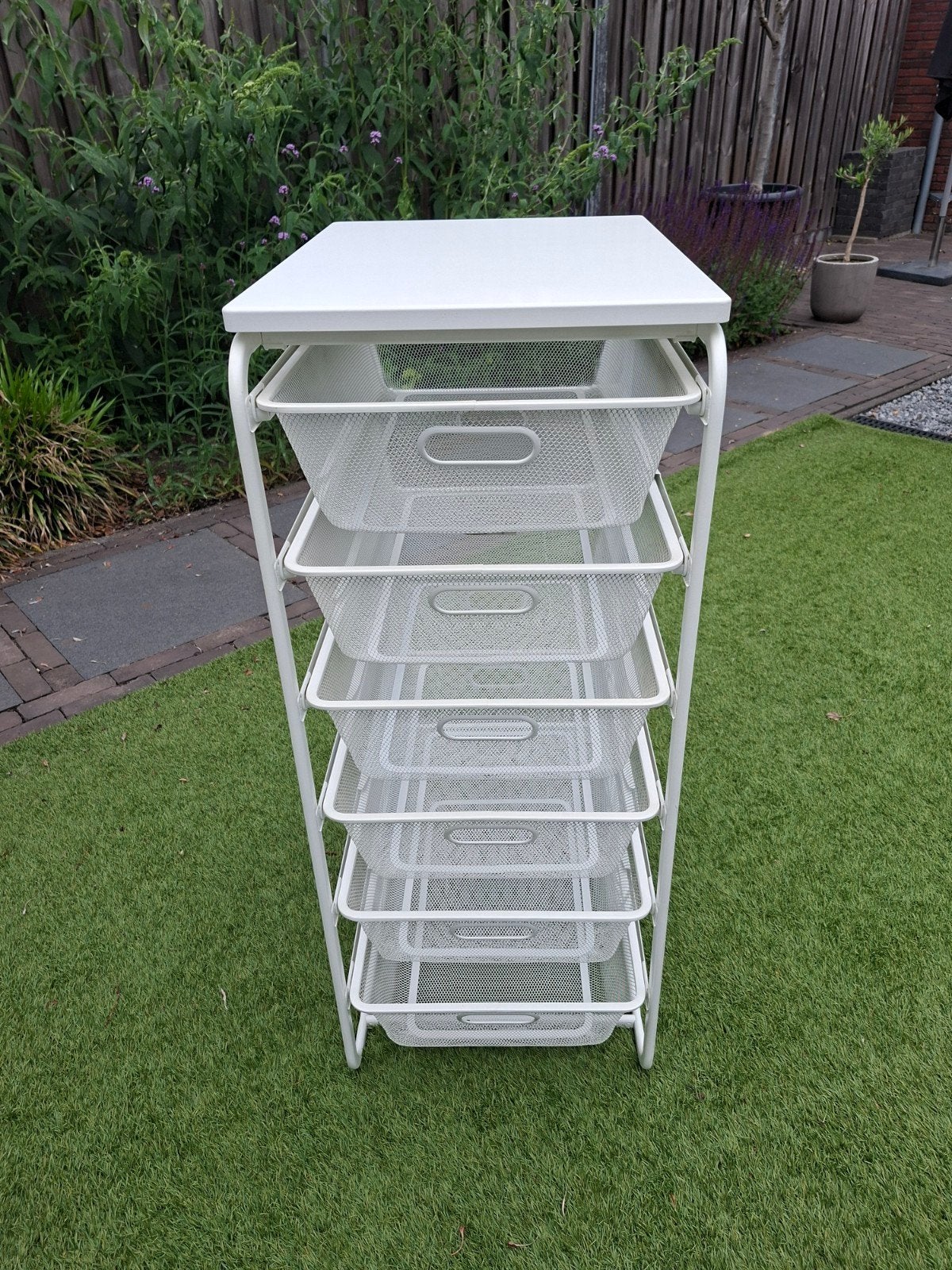 Ikea Komplement ladekast Algot met draadstaal manden, Ophalen, 5 laden of meer, 100 tot 150 cm, 50 tot 100 cm