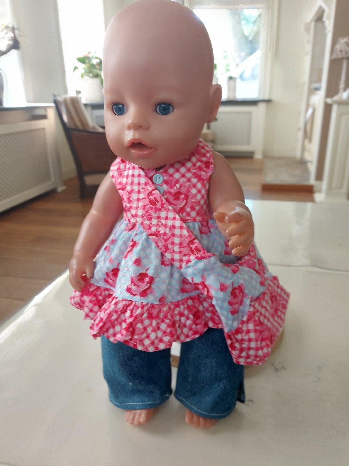 3 delig roosjes set baby born pop 43cm, Ophalen of Verzenden, Nieuw, Babypop