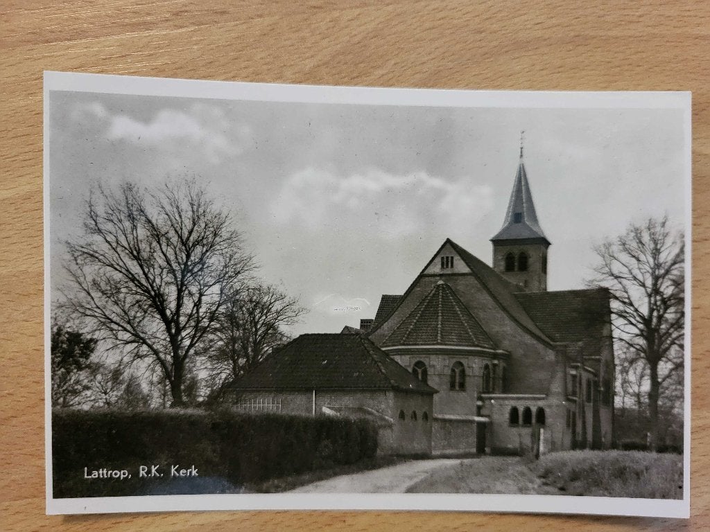 ansicht LATTROP Kerk 1950, Verzenden, Voor 1920, Overijssel