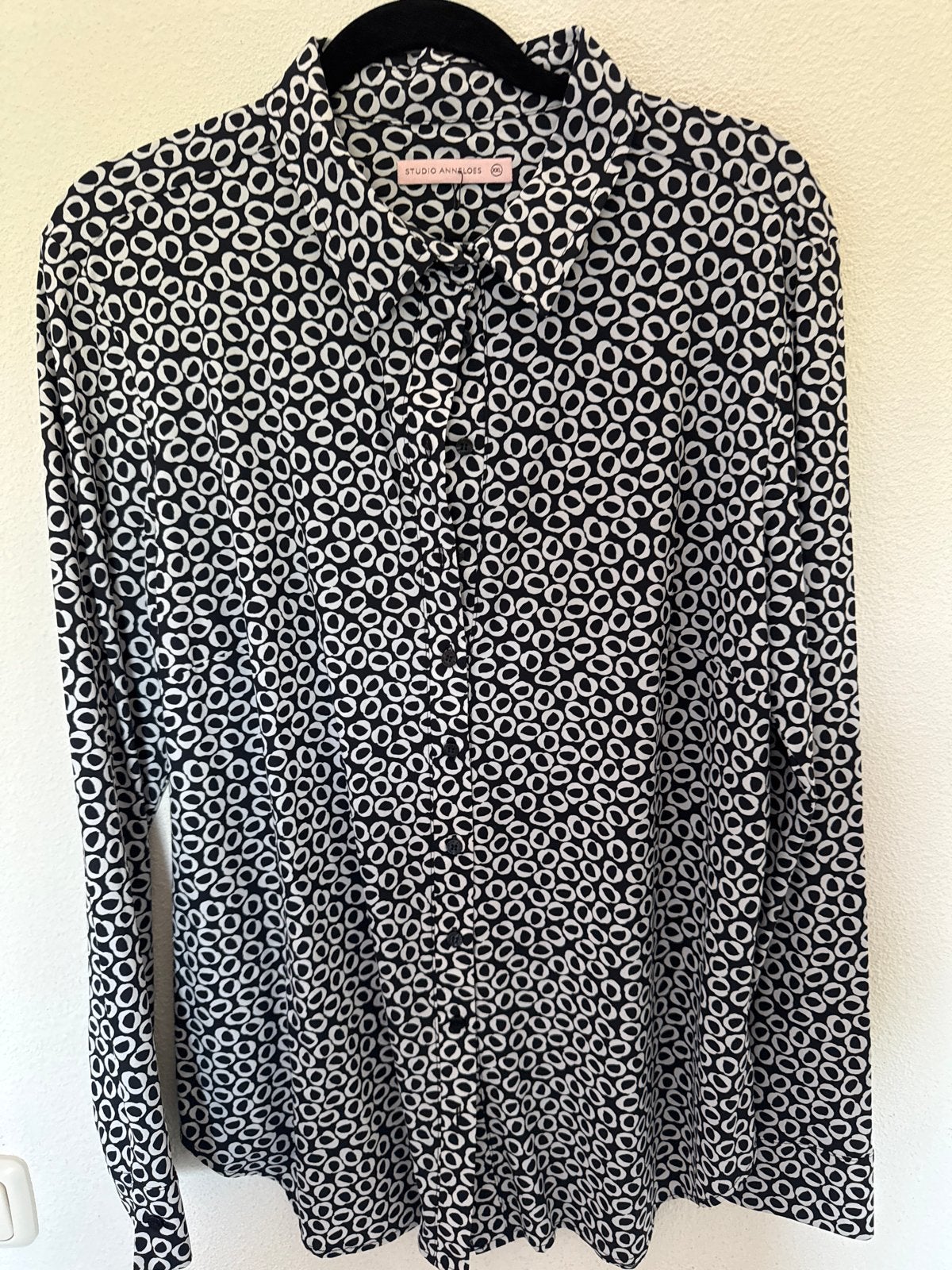 Studio Anneloes Blouse Blauw/Wit Maat XXL, Ophalen of Verzenden, Zo goed als nieuw, Maat 46/48 (XL) of groter, Zwart