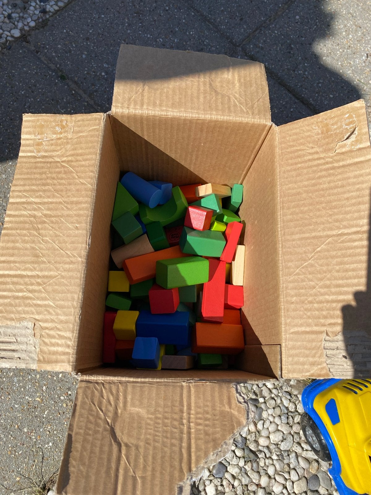 houten bouwblokken in diverse kleuren, Ophalen, Gebruikt, Overige merken