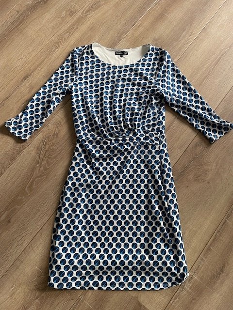 Stijlvolle Jurk met Polka Dots - Maat 36, Blauw, Ophalen of Verzenden, Zo goed als nieuw, Smashed Lemon