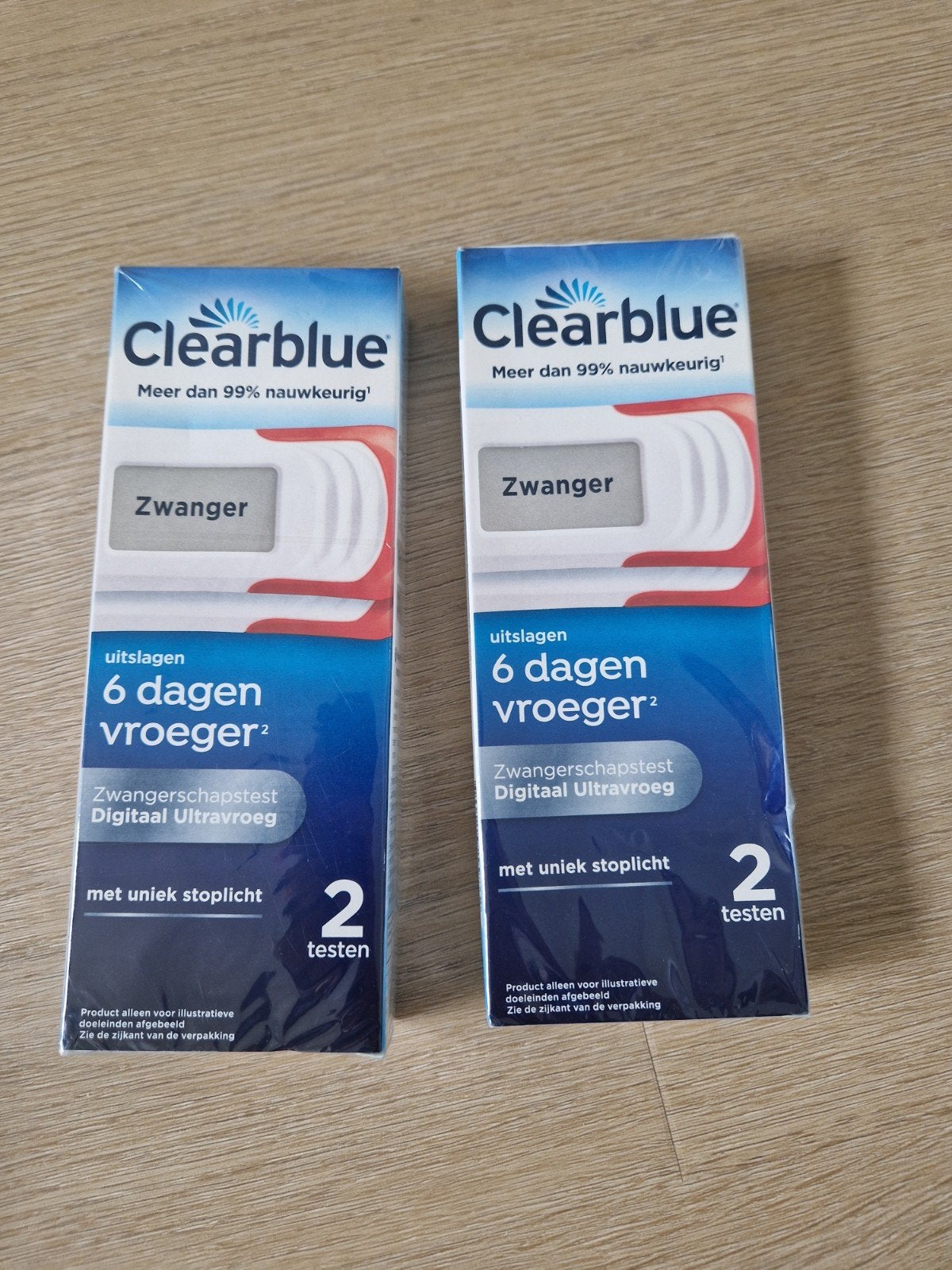 Clearblue Zwangerschapstest digitaal ultravroeg 2x 2 stuks, Ophalen of Verzenden