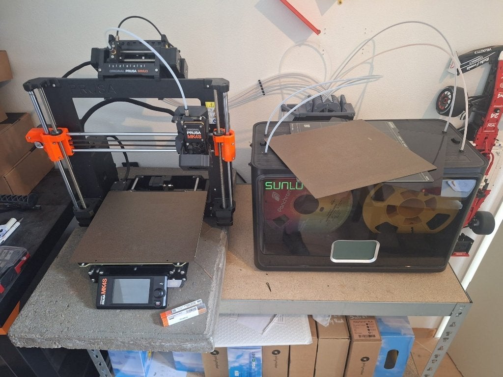 Prusa MK4S met MMU3 en Sunlu FilaDryer S4, Computers en Software, 3D Printers, Ingebouwde Wi-Fi, Zo goed als nieuw, Filament, Ophalen