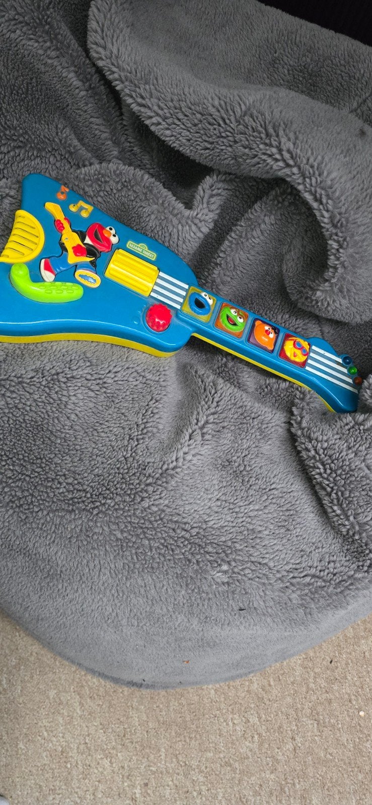 Sesamstraat Fisher-Price gitaar met geluid, Ophalen of Verzenden, Gebruikt, Overige typen, Met geluid