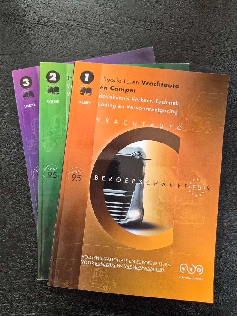 Theorie leren vrachtauto 3 delen Code 95, Boeken, Ophalen of Verzenden, Zo goed als nieuw