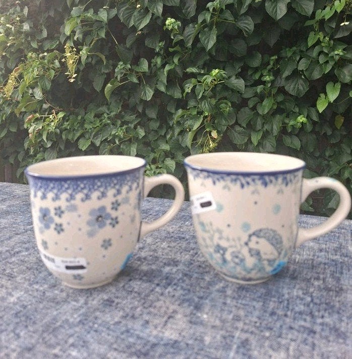 Bunzlau Tulpmok 330ml 🩵💙🩵, Huis en Inrichting, Keuken | Servies, Overige merken, Keramiek, Nieuw, Overige stijlen