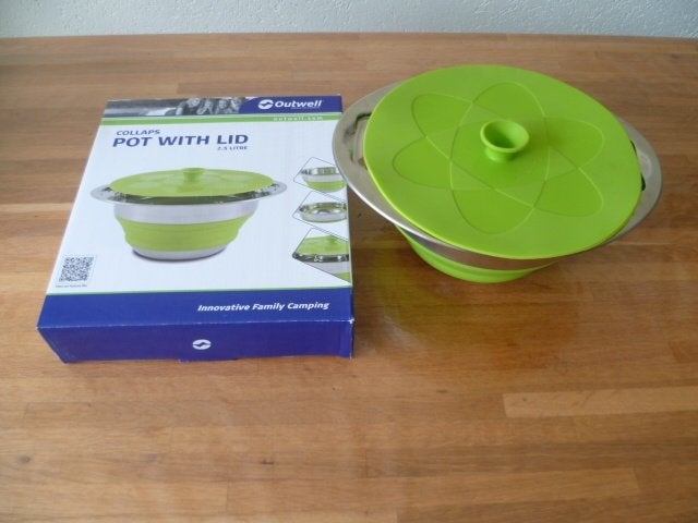 Outwell Collaps kom with with kleur groen inhoud 2.5 L nieuw, Ophalen of Verzenden, Nieuw