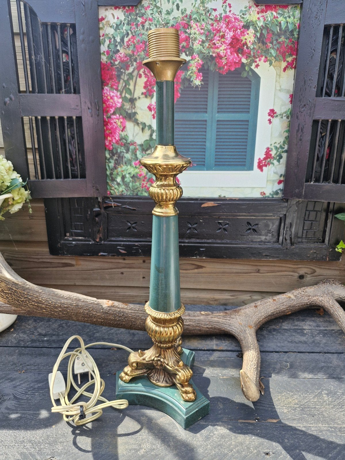 Antieke bronzen empire lampen voet in zeer goede staat, Antiek en Kunst, Antiek | Lampen, Ophalen of Verzenden