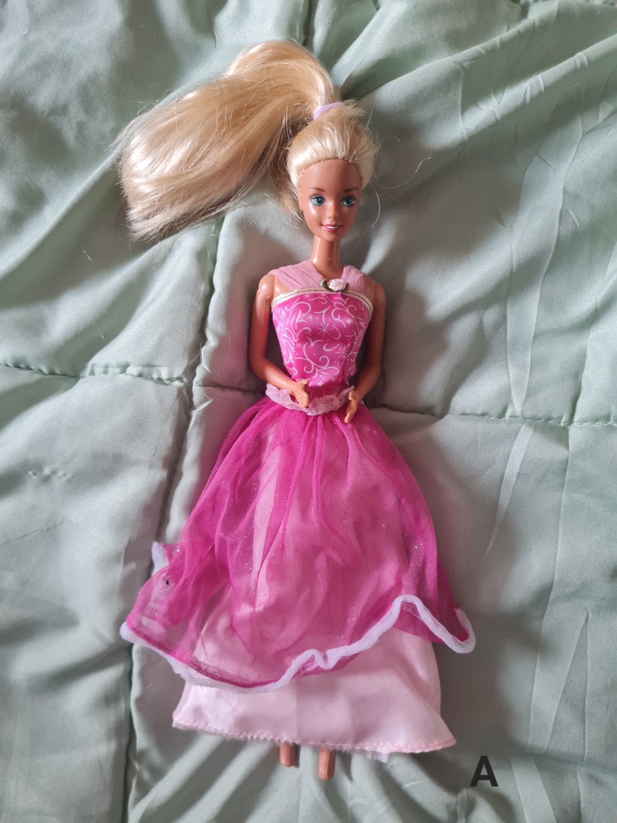 Vintage Barbie pop uit 1978 in roze jurk, Ophalen of Verzenden, Zo goed als nieuw, Barbie