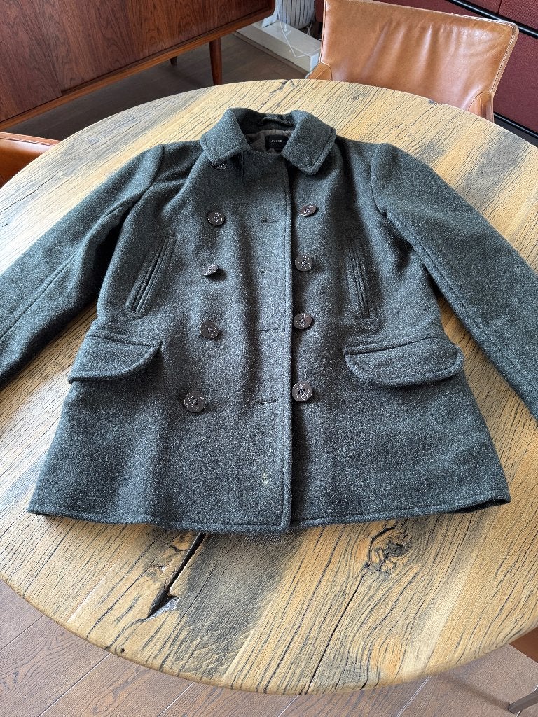 J. Crew Peacoat L, Kleding | Heren, Jassen | Winter, Verzenden, Gedragen, Maat 52/54 (L), Groen