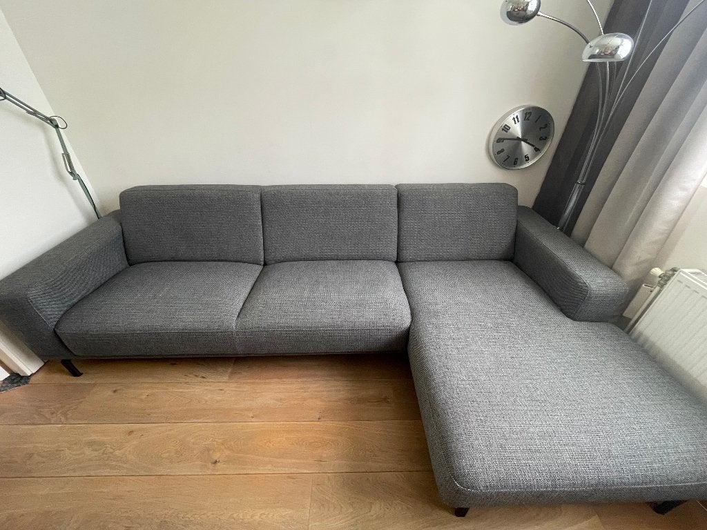 Montel lounge-hoekbank (antraciet), Ophalen, 250 tot 300 cm, Gebruikt, Hoekbank