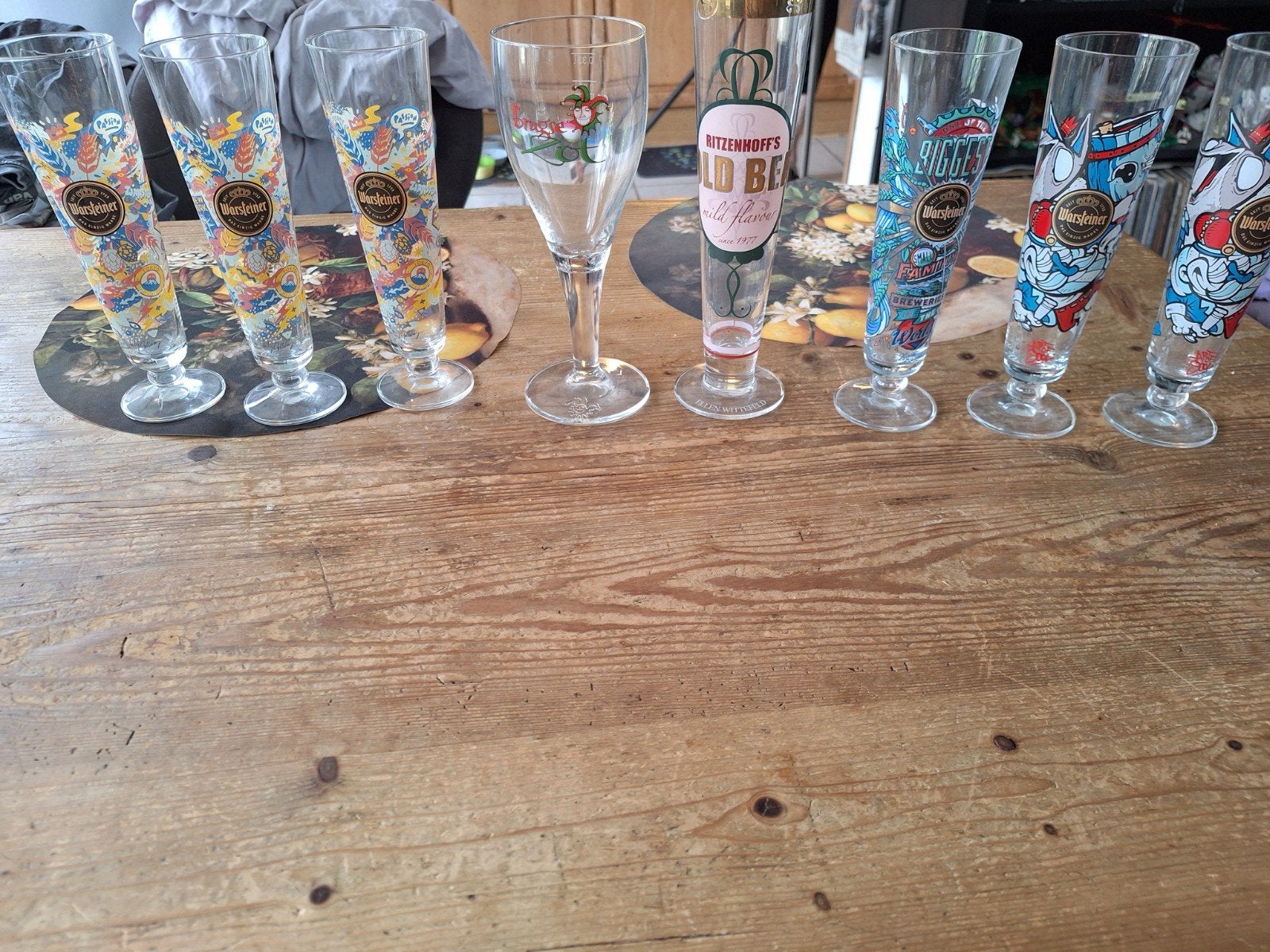 8 mooie bierglazen, Ophalen of Verzenden, Zo goed als nieuw, Bierglas