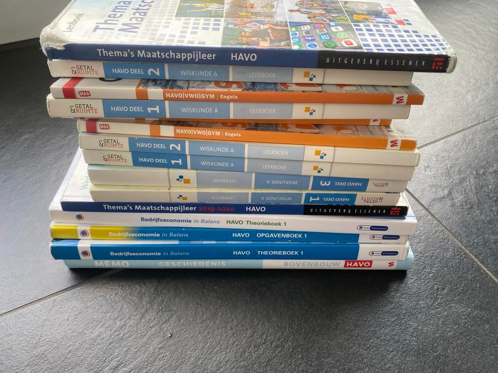 HAVO Schoolboeken: Wiskunde A, Engels, Maatschappijleer, Eco, Boeken, Ophalen of Verzenden, Zo goed als nieuw, Overige typen