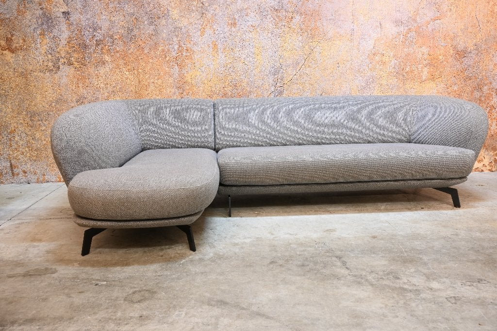 ZGANieuw fraaie stoffen Leolux Flint design hoekbank, 250 tot 300 cm, Leolux, Leolux, Hoekbank