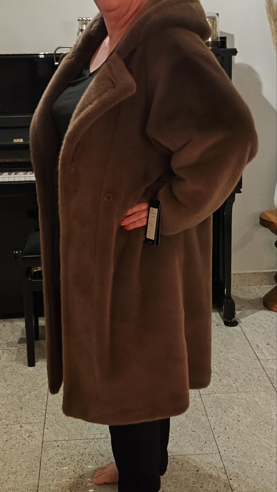 Nieuwe Etage fake fur winterjas - Maat 44/46, Kleding | Dames, Bruin, Nieuw, Ophalen of Verzenden, Etage