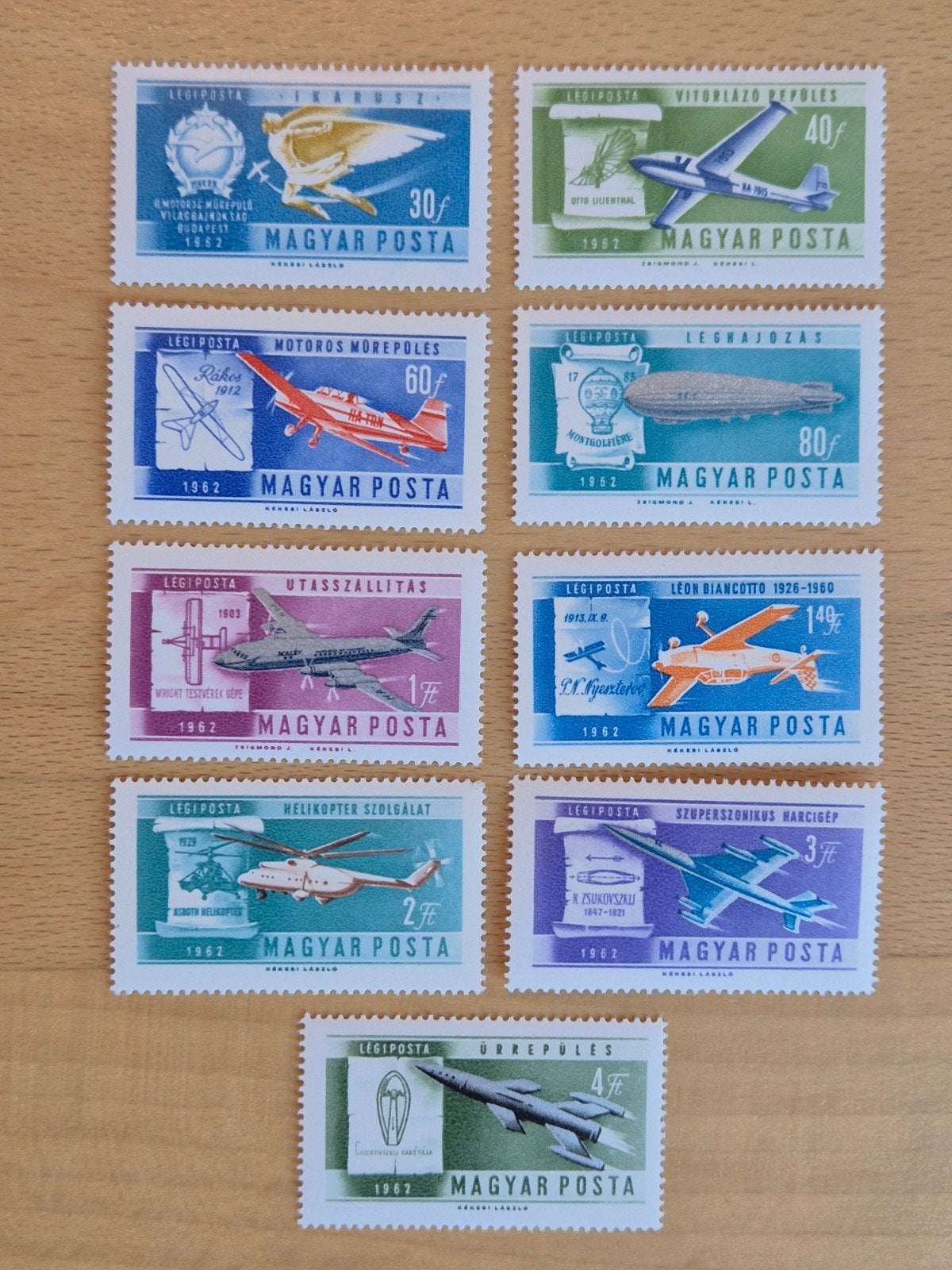 Hongarije 1962 luchtvaart, Ophalen of Verzenden, Postfris