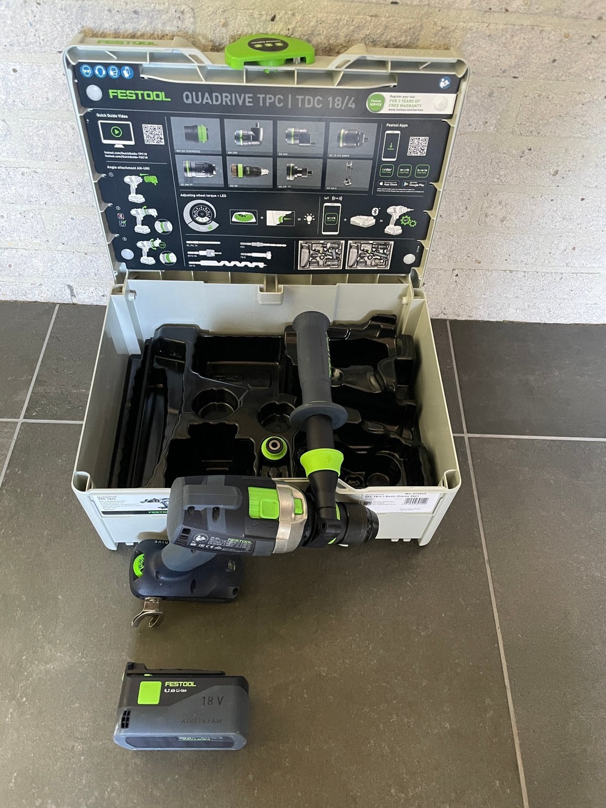 Festool accu klopboor quadrive TPC 18/4, Doe-het-zelf en Verbouw, Gereedschap | Boormachines, Ophalen of Verzenden, Zo goed als nieuw