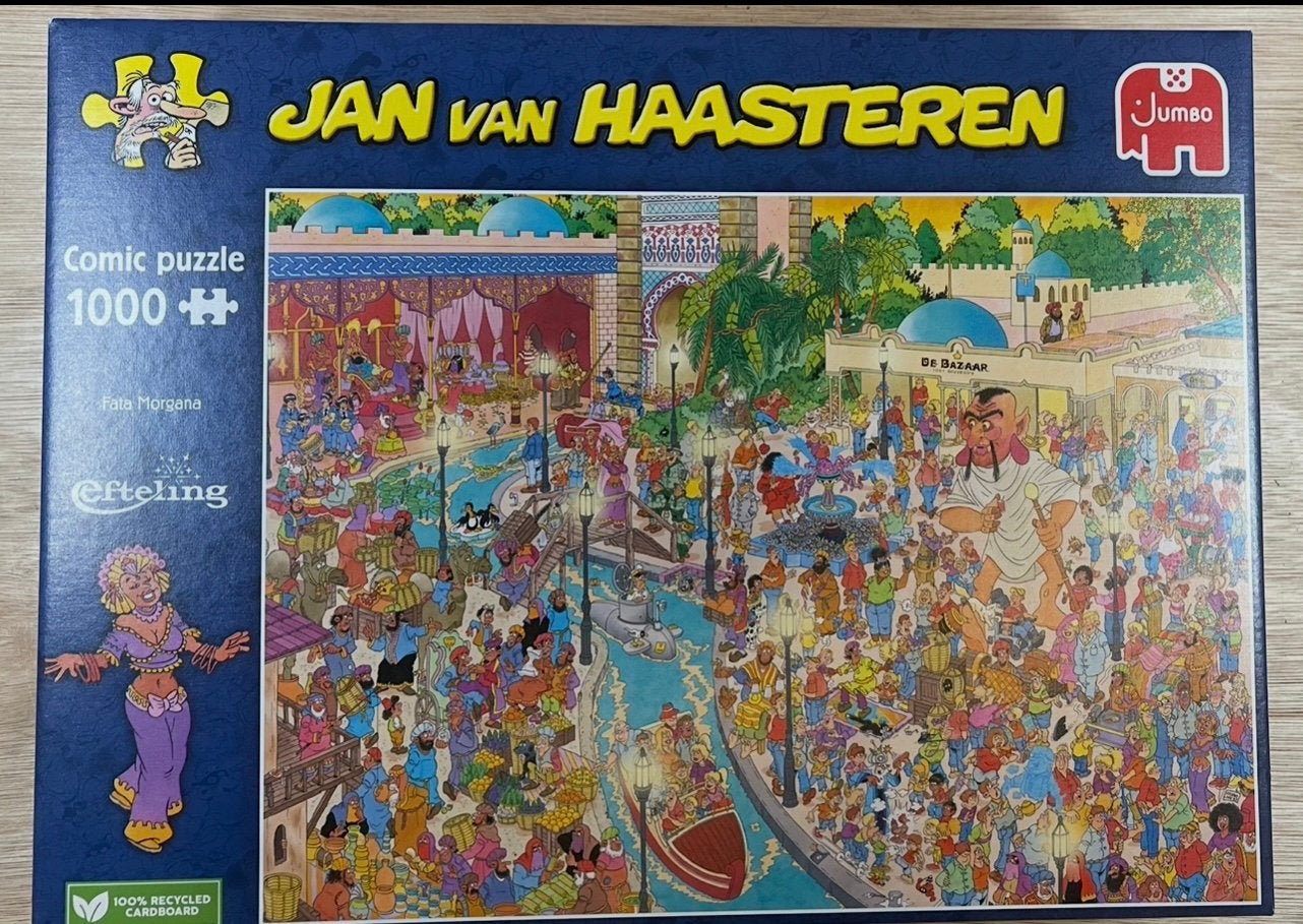 Jan van Haasteren Efteling Fata Morgana 1000 stukjes, Ophalen of Verzenden, 500 t/m 1500 stukjes, Zo goed als nieuw, Legpuzzel
