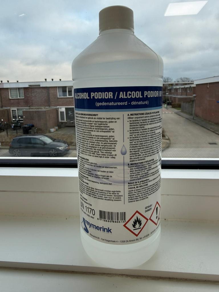Alcohol Podior 1L – Nieuw & ongeopend, Ophalen, Schoonmaakmiddel