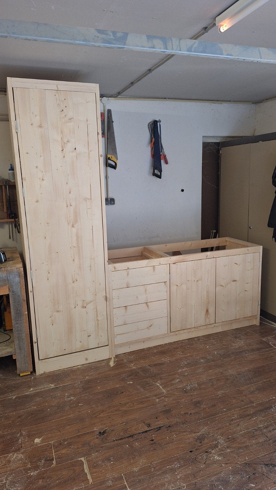 Keukenblok van terug gedroogd en geschaafd steigerhout, Huis en Inrichting, Keuken | Keukenelementen, Ophalen, Nieuw