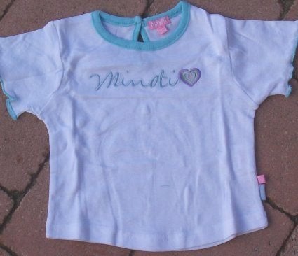 Wit/groen Minoti shirt maat 86 *NIEUW* (3723) a, Meisje, Nieuw, Ophalen of Verzenden, Minoti