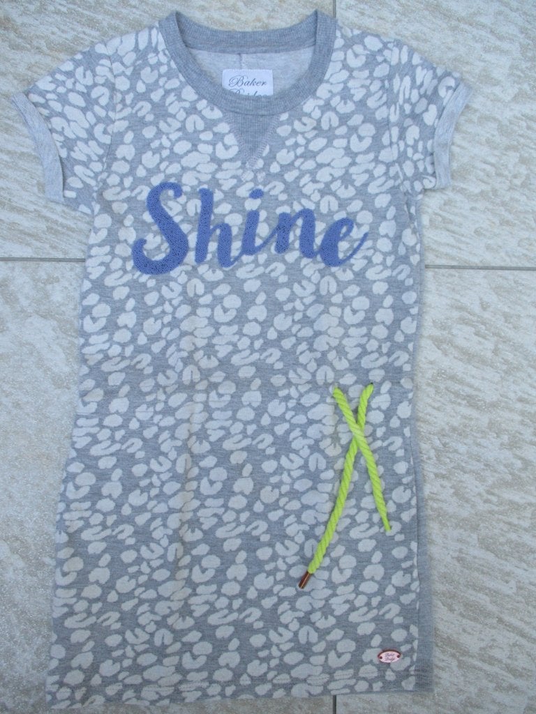 Baker Bridge jurk grijs sweatjurk maat 116 jurkje Shine, Gebruikt, Meisje, Ophalen of Verzenden, Jurk of Rok