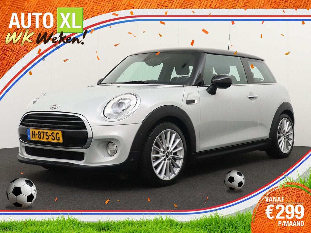 MINI Mini 1.5 136 PK Aut. Cooper Navi Cruise Stoelverw., Auto's, Mini, Gebruikt, 4 stoelen, Leder en Stof, Bedrijf