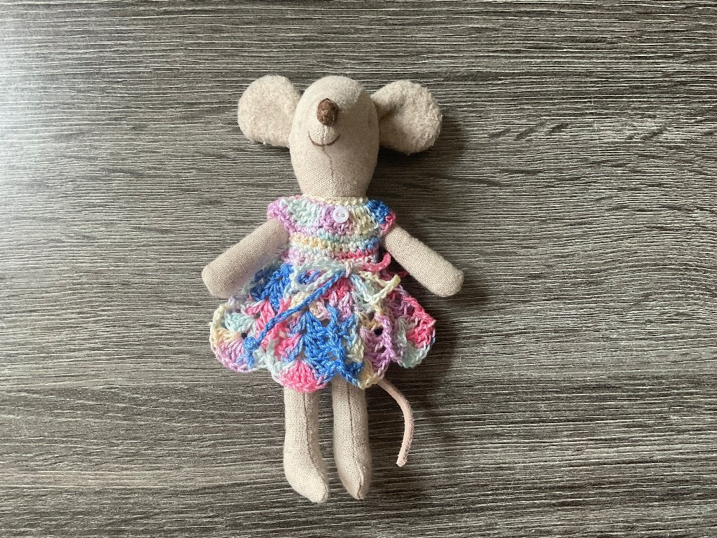 Gehaakt jurkje voor Maileg muisje 12/13 cm, Verzenden, Nieuw, Overige typen