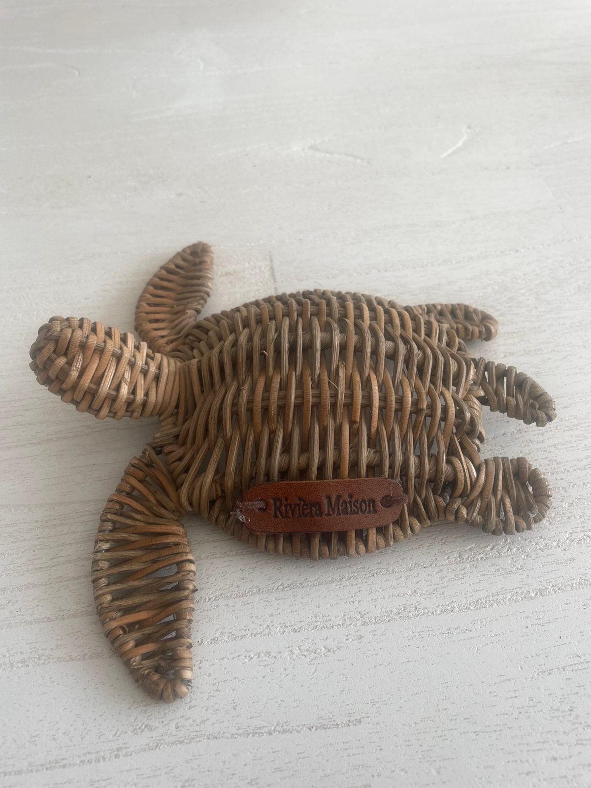 Riviera Maison rattan schildpad/ maat S, Huis en Inrichting, Woonaccessoires | Overige, Ophalen of Verzenden, Zo goed als nieuw